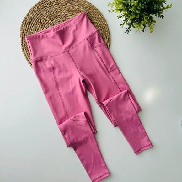 Gottex Lab‎ Pink Ankle Length Workout Athletic Leggings Size Small - Picture 1 of 9